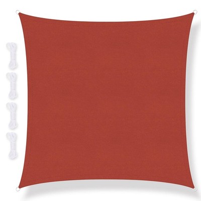 PATIO PLUS Sonnenschutzsegel 2x2m eckig 300D PU beschichtet UV Block Garten rot UVP 17£