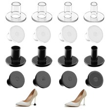 SooGree High Heel Protectors Black Transparent 8 Pairs XS to L