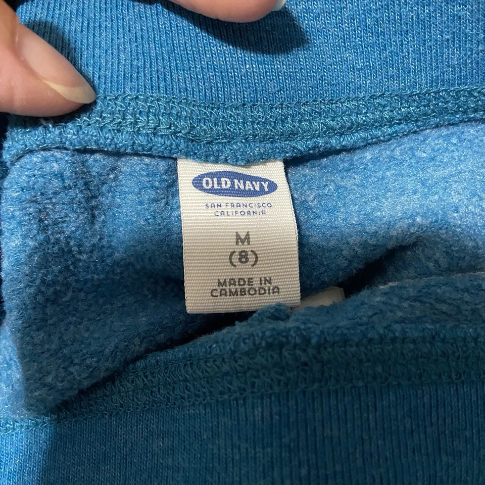 Old Navy Bootcut Yoga Pants Girls Blue Size 8 Elastic Waist Heart - Image 4 of 4