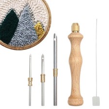 Punch Needle Set Punch Stitching Kit Embroidery Stitch Pen Weaving Tool