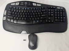 Logitech K350 Wireless Wave Ergonomic Keyboard And M310 Mouse With Receiver