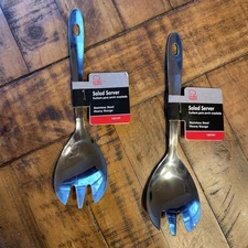 Stainless Steel Salad Server, 9.5 inches Heavy Gauge. India Chef Craft, 10141