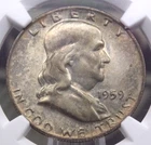 1959 "D" Franklin SILVER Half Dollar 50c NGC MS66 FBL #005 *FULL BELL LINES* Gem