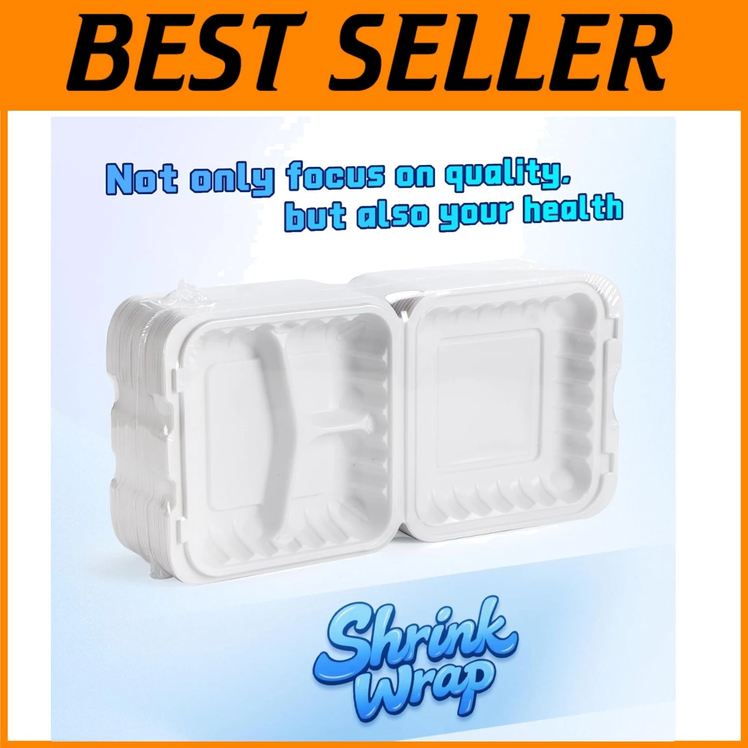 Reusable 40 oz 100 Pack Food Containers - Microwave Safe