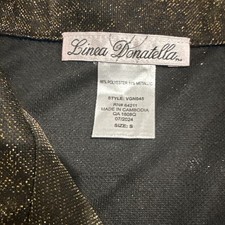 Linea Donatella NEW Women's 2-Pcs Set Black  Gold MSRP 75 Size S 814