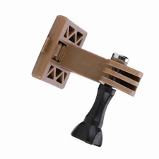  Brown Nylon Portable Helmet Adapter Base Fixed Mount For Camera