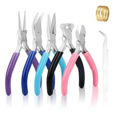 2X(Jewelry Pliers, 5 Pack Jewelry Making Pliers Tools End Nipper Pliers and6508