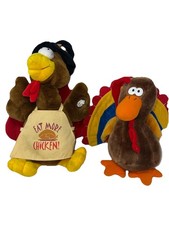 Thanksgiving Turkey Plush Lot Chick-fil-A Eat More Chicken Russ Tiff Decor
