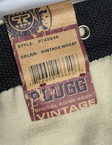 NWT Plugg Cargo Pants Men’s 34x32 Tan Vintage Y2K Skater Punk Baggy Wide Leg, $39.95 - Photo 5