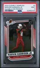 2024 Clearly Donruss The Rookies #5 Marvin Harrison Jr. RC PSA 9 MINT