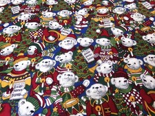 Christmas Bears Fabric by The Kesslers Concord. One Yd x 44. More Avail. J26-23