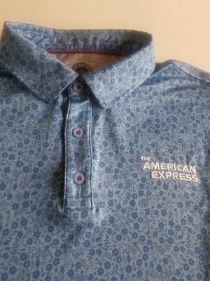 Men s The American Express Short Sleeve Polo Shirt | Blue | Size XL