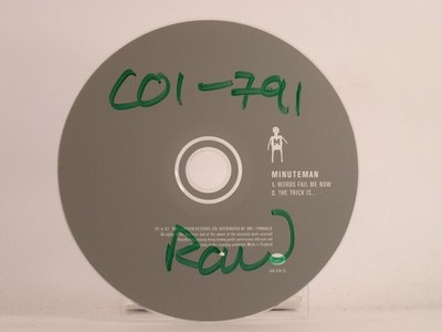 MINUTEMAN WORDS FALL ME NOW (X4) 2 Track CD Single including Plastic Sleeve IGNI