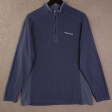 Columbia Klamath Range II Half Zip Fleece Pullover Navy Men's Medium — listing 2