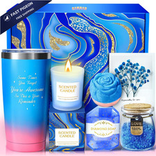 Valentines Day Gifts for Her, Birthday Gift Women Spa Baskets Large, Blue