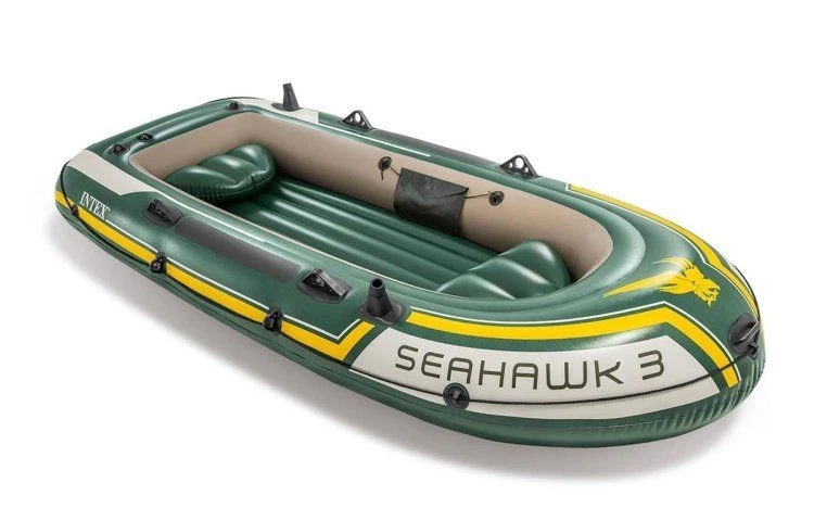 Intex Seahawk 3 Boot Schlauchboot Angelboot Ruderboot + Kissen 68380 3 Personen - Bild 3 von 4