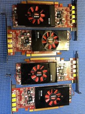 4 x AMD FirePro W4100 102C7550300 Video Card PCIe 2GB GDDR5 4 Mini DisplayPort