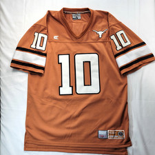 Colosseum TEXAS LONGHORNS #10  Football Jersey Stitched LARGE