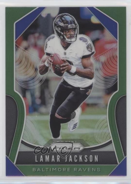 2019 Panini Prizm Green Prizm Lamar Jackson #71 0v4e