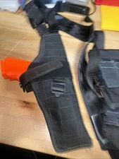 Ambidextrous Full Size Auto Shoulder Holster Double Mag Pouch Glock 17 Sig P230