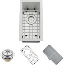 Kitchen And Bar Sink,10x18 Inch Stainless Steel Drop In Single Bowl Undermount R