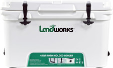 Landworks 45QT Rotomolded Cooler Holds 48 Cans, 5-10 Day Ice Retention