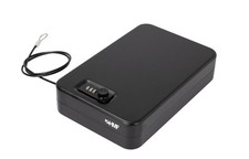 HMF Sicherheitsbox mit Zahlenschloss tragbarer Safe Sicherungskabel Reisesafe