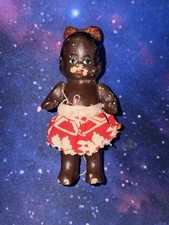 Tiny Vintage 1940s Spanish Terracota Black Girl Doll
