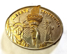 Statue Of Liberty Metal Centennial Belt Buckle 100 Years Of Liberty 1886 - 1986
