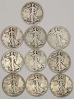 Set of (10) Consecutive Walking Liberty Half Dollars 1933-S through 1936-S
