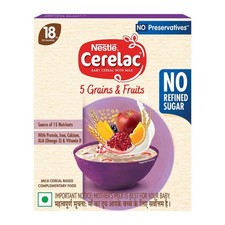 Nestle Cerelac 5 Grains Fruits, Multigrain Baby Cereal With Milk, 18-24 Months