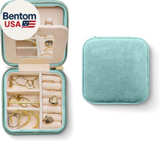 Plush Velvet Jewelry Box  Travel Jewelry Case Organizer with Mirror  Featured