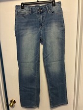 Calvin Klein Relaxed Straight Jeans Mens 32x30 Light Wash Denim CK Logo