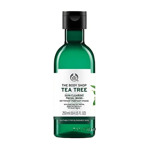 The Body Shop Tea Tree Skin Clearing Facial Wash (1x 250ml), Gel-to-Foam