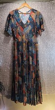 SOFT SURROUNDINGS Mirabelle Floral Print Tiered Maxi Dress Size Large Viscose