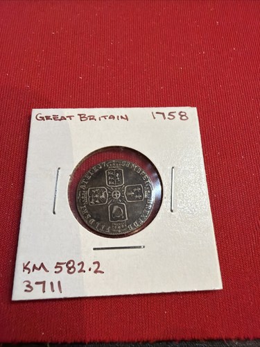 Great Britain 1758 6 Pence King George II