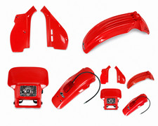 Ufo Plast Red Plastic Kit For Honda XR 600 Fender Tail Light Number Plate
