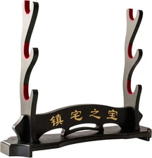 Sword Holder Samurai Stand Display Katana Wakizashi Tanto Velvet black 