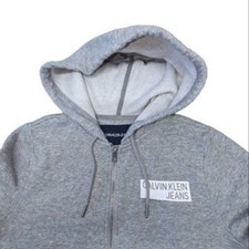 Calvin Klein Jeans Gray Full Zip Hoodie Sweatshirt Women's Size XS