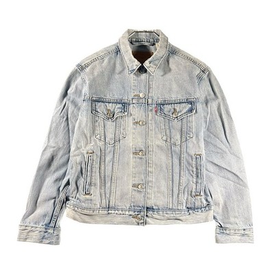 Vintage Levi s Trucker Biker Men s Stonewashed Jean Jacket 90s-Stlye (Medium)