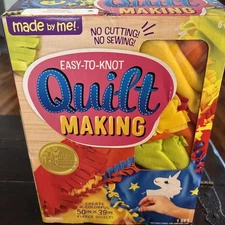 Made by Me Easy to Knot Quilt Making Kit by Horizon Group USA No Sewing Cutting