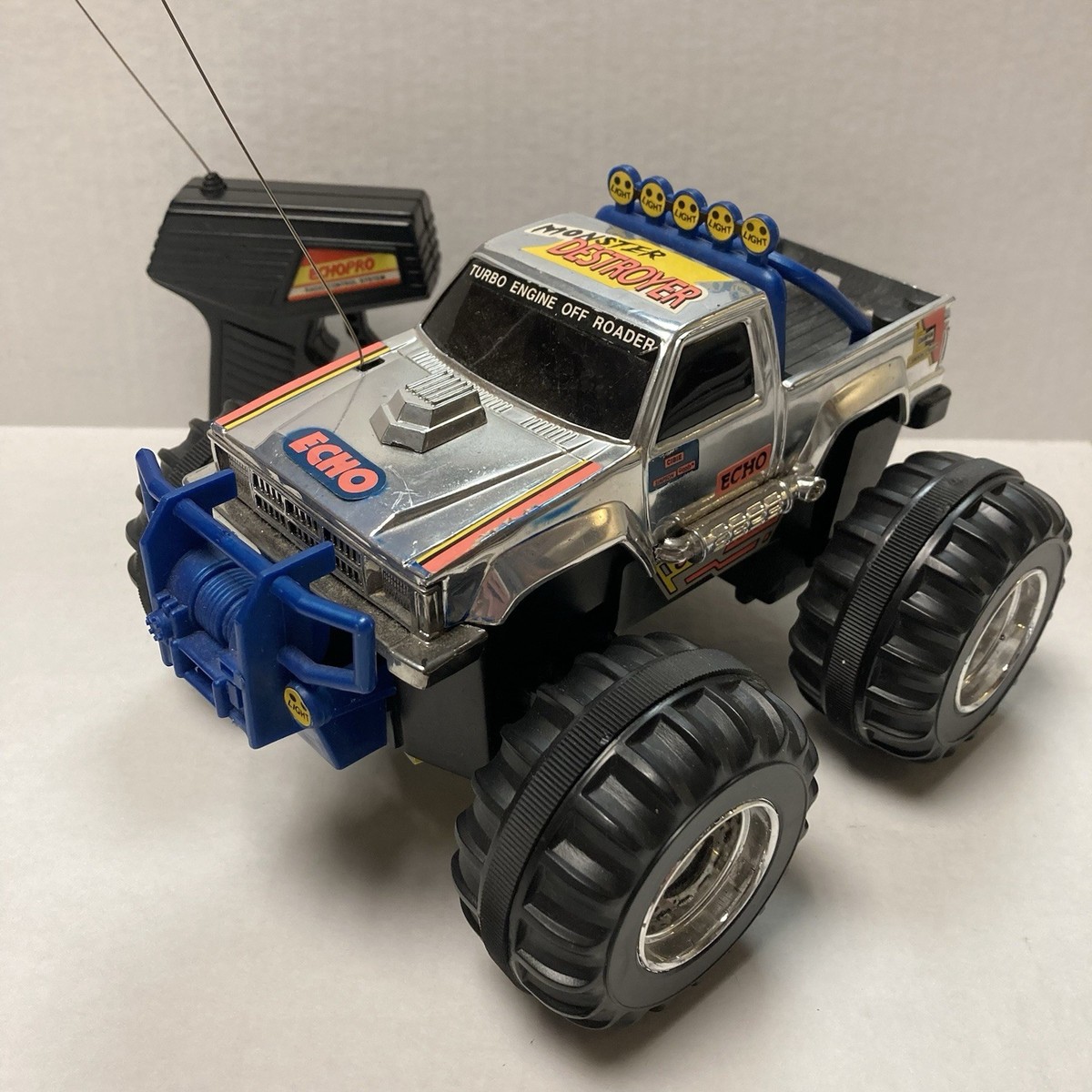 Vintage Echopro Monster Destroyer RC Truck 90s Radioshack W Remote