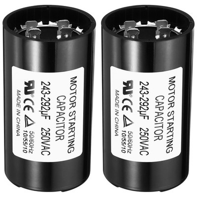 Motor Start Kondensator 2Pack 243-292uF/Mfd 250V 50/60HzCD60 Betriebskondensator