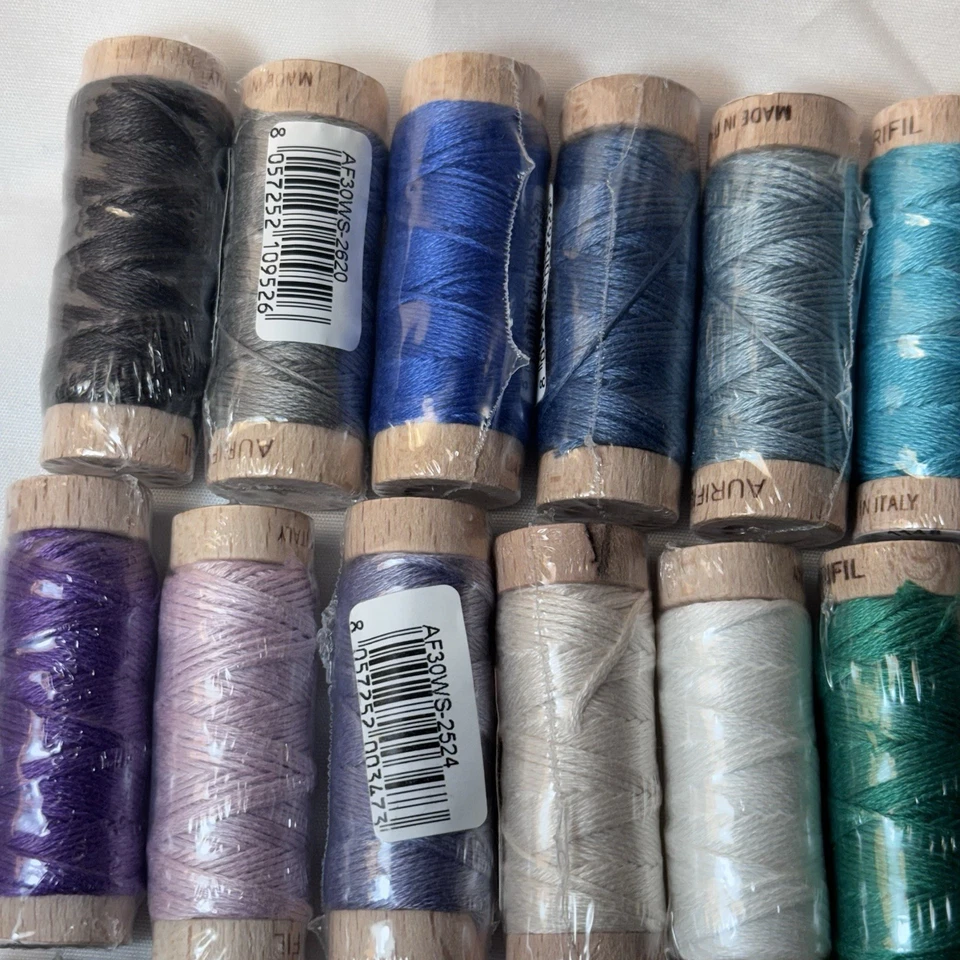 Aurifil 6-strand 100% Italian Cotton floss - 18 Yard Spools. - Image 3 of 4