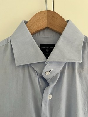 Profuomo Slim Fit Business Hemd Gr. 43 / XL Blau Neuwertig Wie Neu