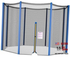 Trampoline Net Replacement 10FT 12FT 14FT 15FT 16FT Netting 14FT - 8 Poles BLUE