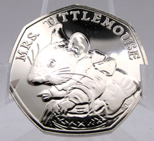 2018 Beatrix Potter - Mrs Tittlemouse 50p Fifty Pence Coin Bunc with Toning