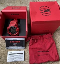 Full Kit CASIO G-SHOCK GW-8230NT-4JR Frogman 30th Anniversary Red Watch Men