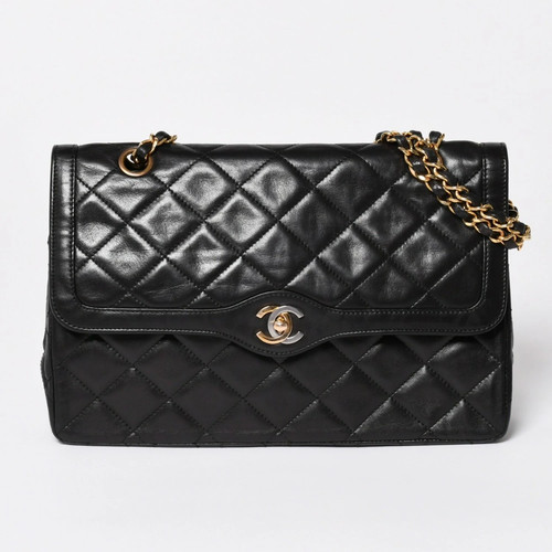 Chanel Matelasse W Flap Chain Shoulder Bag A2800 No 3 Paris Coco Lambskin r0_060