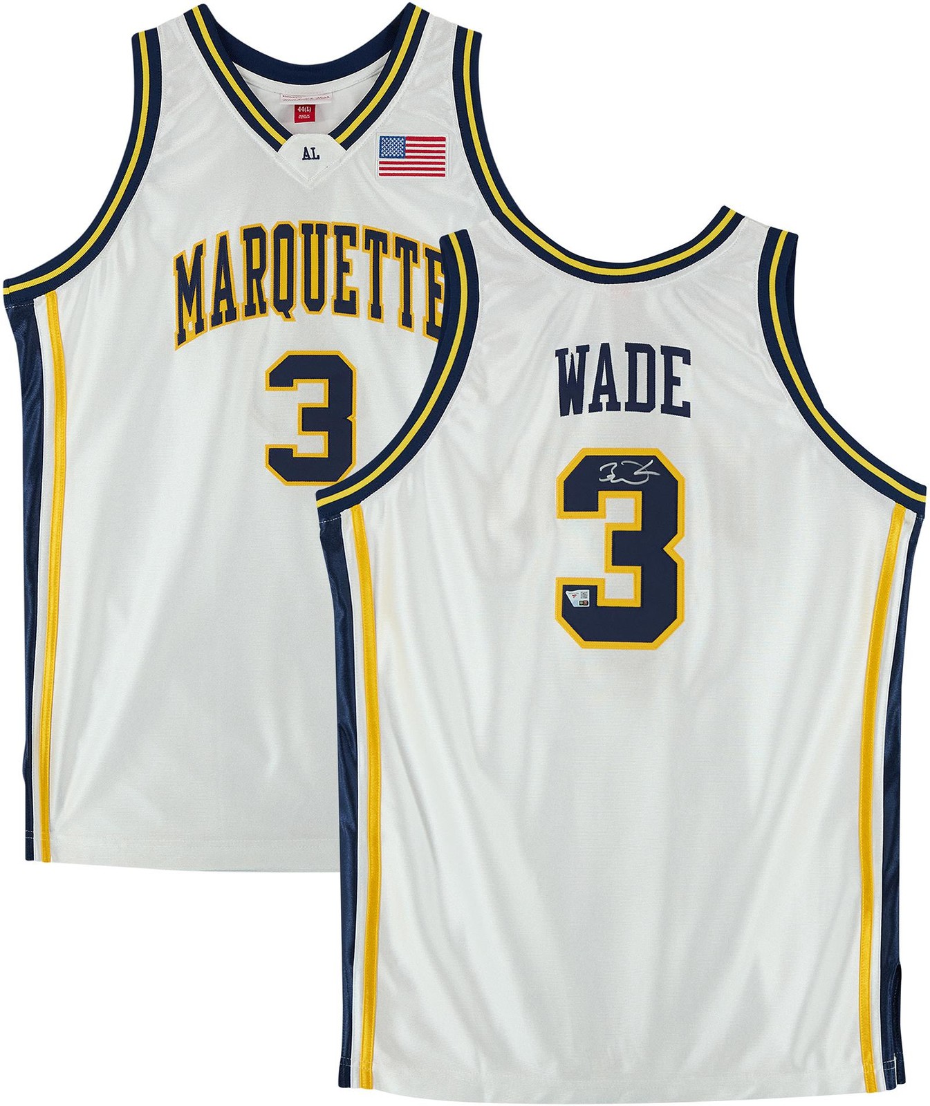 Dwyane Wade Marquette University Signed Mitchell & Ness 2002 Authentic Jersey